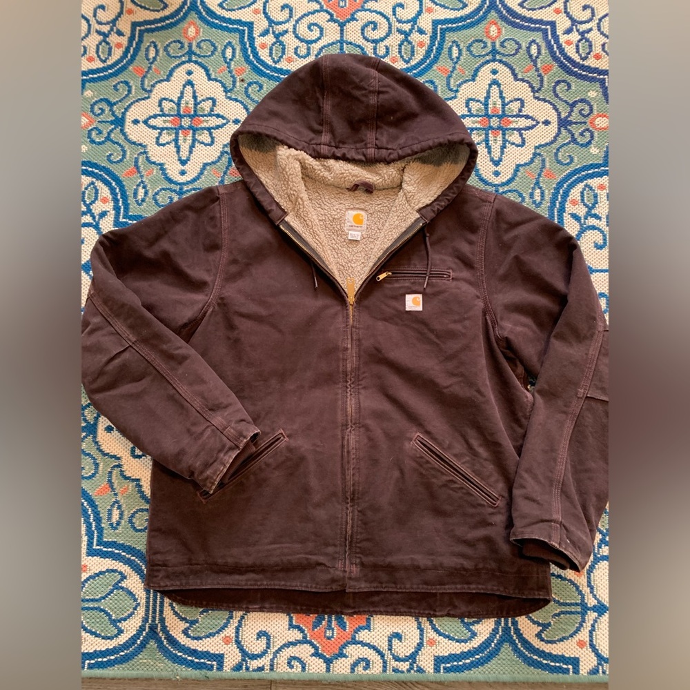 Carhartt Sierra Sandstone sherpa lined jacket